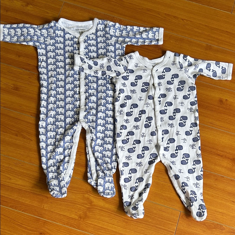 Roller Rabbit Footed Onesies